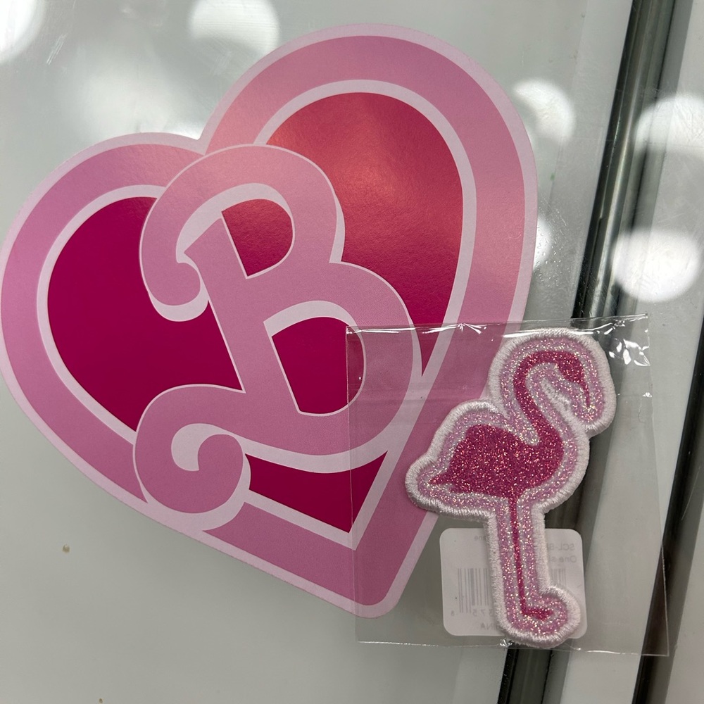 Stoney clover lane x Barbie the movie Flamingo glitter patch